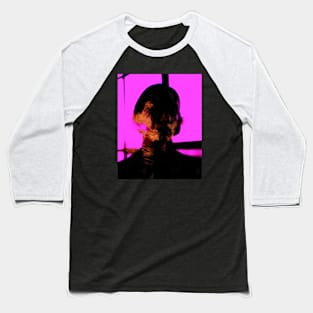 Girl, look like alien from dark sci-fi movie. Gold, pink and black. Dark and beautiful Baseball T-Shirt